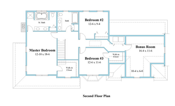 colonial second floor plan